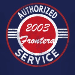 Authorized Service 2003 Chevy Frontera Distressed Look Dark T Shirt