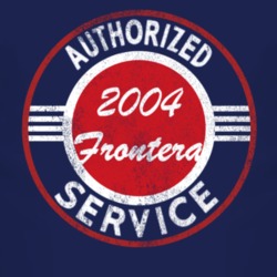 Authorized Service 2004 Chevy Frontera Distressed Look Dark T Shirt