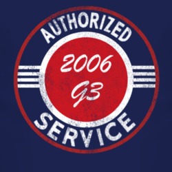 Authorized Service 2006 Pontiac G3 Distressed Look Dark T Shirt