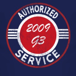 Authorized Service 2009 Pontiac G3 Distressed Look Dark T Shirt