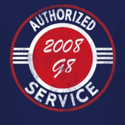 Authorized Service 2008 Pontiac G8 Distressed Look Dark T Shirt