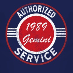 Authorized Service 1989 Chevy Gemini Distressed Look Dark T Shirt