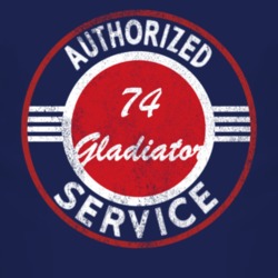 Authorized Service 1974 Jeep Gladiator Distressed Look Dark T Shirt