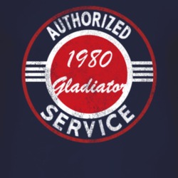 Authorized Service 1980 Jeep Gladiator Distressed Look Dark T Shirt