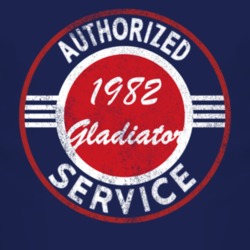 Authorized Service 1982 Jeep Gladiator Distressed Look Dark T Shirt