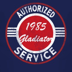 Authorized Service 1985 Jeep Gladiator Distressed Look Dark T Shirt