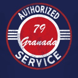 Authorized Service 1979 Granada Distressed Look Dark T Shirt