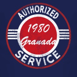 Authorized Service 1980 Granada Distressed Look Dark T Shirt