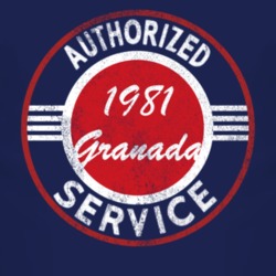 Authorized Service 1981 Granada Distressed Look Dark T Shirt