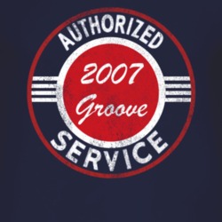 Authorized Service 2007 Chevy Groove Distressed Look Dark T Shirt