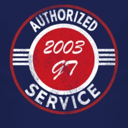 Authorized Service 2003 GT Distressed Look Dark T Shirt