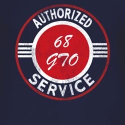Authorized Service 1968 Pontiac GTO Distressed Look Dark T Shirt