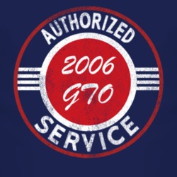 Authorized Service 2006 Pontiac GTO Distressed Look Dark T Shirt