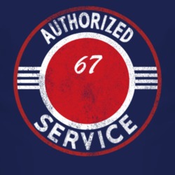 Authorized Service 1967 Honcho Distressed Look Dark T Shirt