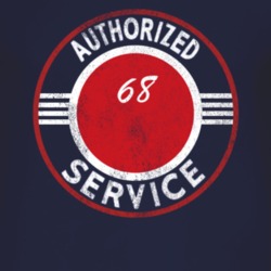 Authorized Service 1968 Honcho Distressed Look Dark T Shirt