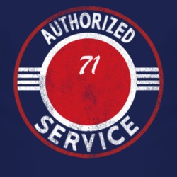 Authorized Service 1971 Honcho Distressed Look Dark T Shirt