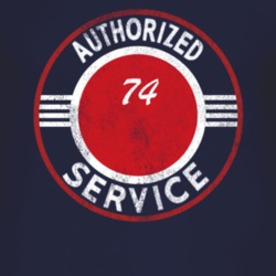 Authorized Service 1974 Honcho Distressed Look Dark T Shirt