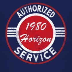 Authorized Service 1980 Chrysler Horizon Distressed Look Dark T Shirt