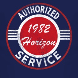 Authorized Service 1982 Chrysler Horizon Distressed Look Dark T Shirt