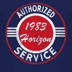 Authorized Service 1983 Chrysler Horizon Distressed Look Dark T Shirt
