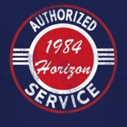 Authorized Service 1984 Chrysler Horizon Distressed Look Dark T Shirt