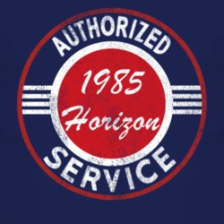 Authorized Service 1985 Chrysler Horizon Distressed Look Dark T Shirt