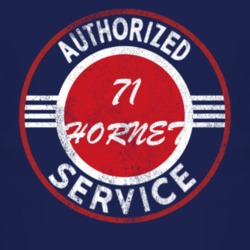 Authorized Service 1971 AMC HORNET Distressed Look Dark T Shirt