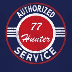 Authorized Service 1977 Chrysler Hunter Distressed Look Dark T Shirt