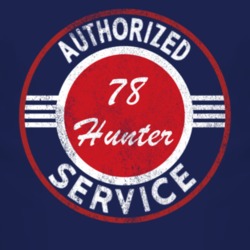 Authorized Service 1978 Chrysler Hunter Distressed Look Dark T Shirt