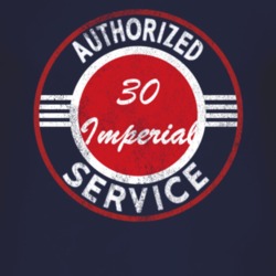 Authorized Service 1930 Chrysler Imperial Distressed Look Dark T Shirt