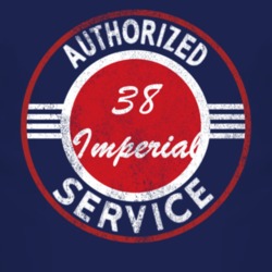 Authorized Service 1938 Chrysler Imperial Distressed Look Dark T Shirt