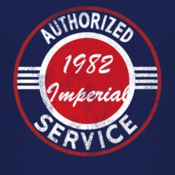 Authorized Service 1982 Chrysler Imperial Distressed Look Dark T Shirt