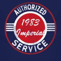 Authorized Service 1983 Chrysler Imperial Distressed Look Dark T Shirt