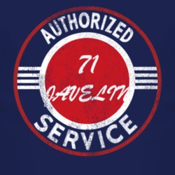 Authorized Service 1971 AMC JAVELIN Distressed Look Dark T Shirt