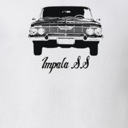 1961 Impala Grill View With Model Light Color T Shirt
