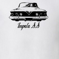 1961 Impala Rear View With Model Light Color T Shirt