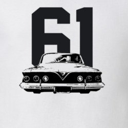1961 Impala Rear View With Year Light Color T Shirt
