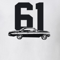 1961 Impala Side View With Year Light Color T Shirt