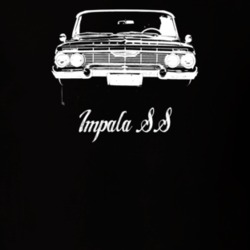 1961 Impala Grill View With Model Dark Color T Shirt