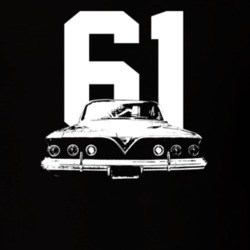 1961 Impala Rear View With Year Dark Color T Shirt