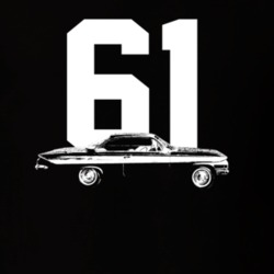 1961 Impala Side View With Year Dark Color T Shirt
