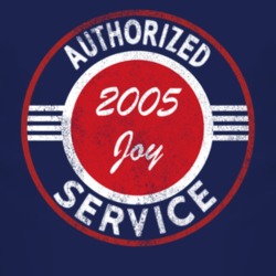 Authorized Service 2005 Chevy Joy Distressed Look Dark T Shirt