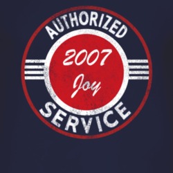 Authorized Service 2007 Chevy Joy Distressed Look Dark T Shirt