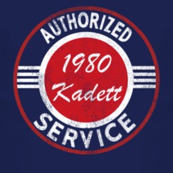Authorized Service 1980 Chevy Kadett Distressed Look Dark T Shirt