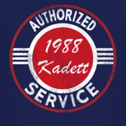 Authorized Service 1988 Chevy Kadett Distressed Look Dark T Shirt