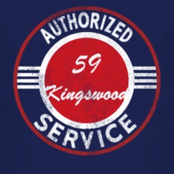 Authorized Service 1959 Chevy Kingswood Distressed Look Dark T Shirt