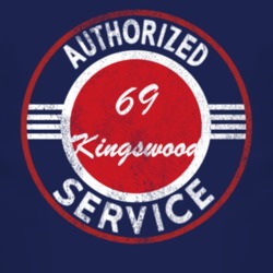 Authorized Service 1969 Chevy Kingswood Distressed Look Dark T Shirt