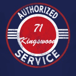 Authorized Service 1971 Chevy Kingswood Distressed Look Dark T Shirt
