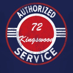 Authorized Service 1972 Chevy Kingswood Distressed Look Dark T Shirt