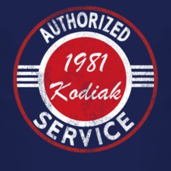 Authorized Service 1981 Chevy Kodiak Distressed Look Dark T Shirt